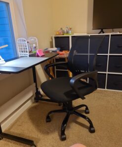 BestOffice Office Chair Ergonomic Cheap Desk Chair Mesh Computer Chair Lumbar Support Modern Executive Adjustable Stool Rolling Swivel Chair for Back Pain (Black) Black 29 71f72hVtCL