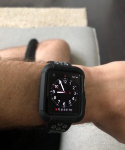 Spigen Rugged Armor Designed for Apple Watch Case for 42mm Series 3/Series 2/1/Original (2015) - Black 69 71f7tWAo vL