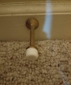 Premium Rubber Door Stop Stud Replacement Tips – Doorstopper Bumpers, Springe Hinge End Caps for Wall & Floor Protection – Universal Size (White) White 40 71f80RLP6zL