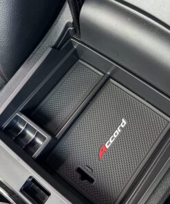 Vesul Center Console Armrest Storage Box Compatible with Honda Accord Sedan 2013 2014 2015 2016 2017 ABS Tray Insert Organizer Glove Pallet Black 2013-2017 Accord 49 71f8ewWHBmL