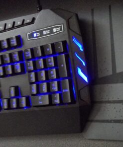 Soundbot SportsBot SS301 Blue LED Gaming Over-Ear Headset Headphone, Keyboard & Mouse Combo Set w/ 40mm Speaker Driver, Microphone, Multimedia Keys & Window Key Lock, 4 DPI Levels (BLU) 44 71f8fGzzML