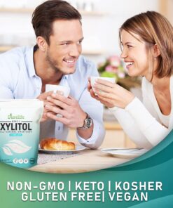 DureLife XYLITOL Sugar Substitute 1 LB (16 OZ) Made From 100% Pure Birch Xylitol NON GMO - Gluten Free - Kosher,Natural sugar alternative, 1 Pound (Pack of 1) 16 71f8nM0yOL