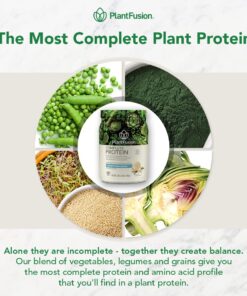 PlantFusion Complete Vegan Protein Powder - Plant Based Protein Powder With BCAAs, Digestive Enzymes and Pea Protein - Keto, Gluten Free, Soy Free, Non-Dairy, No Sugar, Non-GMO - Vanilla Bean 2 lb 30 Servings (Pack of 1) 26 71f9lgegOvL