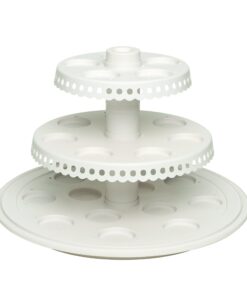 Sweet Creations 3 Tier, Collapsible Cupcake and Cakepop Display Carrier with Handel, White 30 71fA7Qz8Q1L