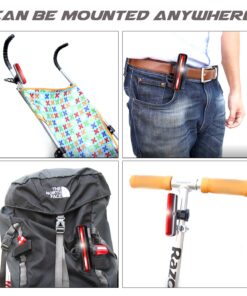 BLITZU 2023 Cyborg 168H Bike Headlight or 168T Tail Light USB Rechargeable LED Bicycle Lights Set Front Back Night Riding, Cycling Safety Reflector Accessories 168t (Rear Bike Light) 30 71fAQI82GL