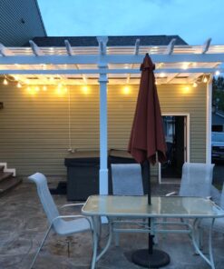 vita Valencia 12' x 16' Attached Vinyl Pergola 32 71fATltQz4L
