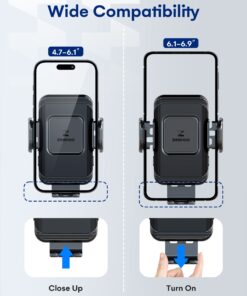 ZeeHoo Wireless Car Charger,15 W Fast Charging Auto-Clamping Car Mount,Windshield Dash Air Vent Phone Holder for iPhone 14 13 12 Mini 11 Pro Max XS XR 8,Samsung S22 S21 S20 Note 20 10 9 8 Black SC-1 36 71fBm2Tg1WL