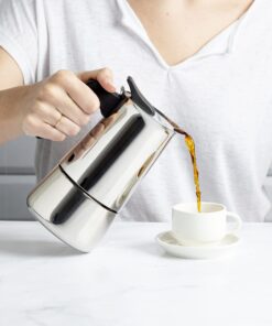 Primula Premium Stainless Steel Stovetop Espresso and Coffee Maker, 6-Cup 6-Cup Black Handle 17 71fC0lTpi L