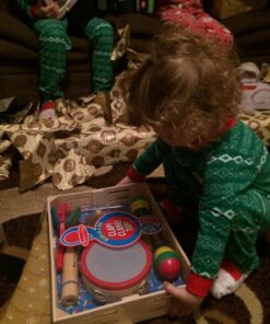 Melissa & Doug Band-in-a-Box Clap! Clang! Tap! - 10-Piece Musical Instrument Set - Kids Musical Instruments, Wooden Percussion Instruments For Toddlers And Kids Ages 3+ English Only 43 71fCTZBTz L 1