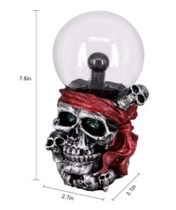 Alternative view of ANQIA Plasma Ball Lamp Touch Sensitive,Party Magical Electrostatic Red Color Crystal Ball for Christmas (Skull)