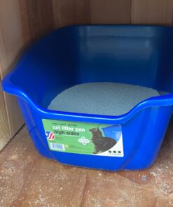 Van Ness Pets Large Open High Sided Cat Litter Box, Blue, CP2HS Pack of 1 26 71fDLpt15wL