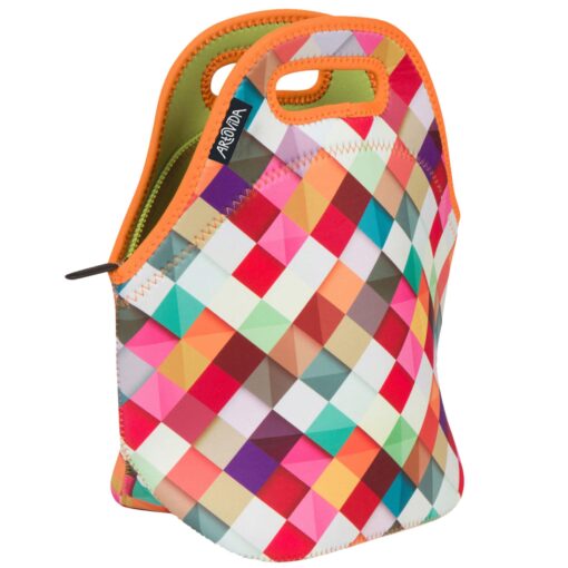 Artovida Artists Collective Insulated Neoprene Lunch Bag - Washable Soft Lunch Tote for Work and Picnic - Design By Danny Ivan (Portugal) Pass this on - Classic Danny Ivan-Pass This On Classic
