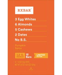 RXBAR Protein Bars, 12g Protein, Gluten Free Snacks, Pumpkin Spice, 22oz Box (12 Bars) 22 71fE55IZHRL