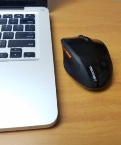 TECKNET Wireless Mouse, 2.4G USB Computer Mouse with 6-Level Adjustable 3200 DPI, 30 Months Battery, Ergonomic Grips, 6 Buttons Portable for PC, Chromebook, Mac - Black 63 71fEmRGEriL