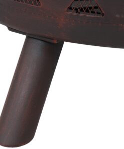 Sunnydaze Bronze Crossweave Wood-Burning Fire Pit - Includes Spark Screen, Fireplace Poker, and Round Cover - 30-Inch 30 in 17 71fFIigu7pS