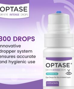 Optase Dry Eye Intense Drops - Preservative Free for Long Lasting Relief Artificial Tears To Relieve Severe Symptoms Multidose Bottle Step 3 Hydrate .33 fl oz, 300 Doses 29 71fFUb5IFyL