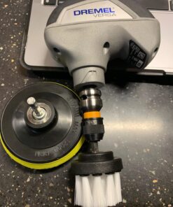 Dremel PC10-01 Versa Cleaning Tool- Grout Brush- Bathroom Shower Scrub- Kitchen and Bathtub Cleaner- Power Scrubber for Tile, Pans, Stoves, Tubs, Sinks Auto, and Grills- 53 71fHhgivJL