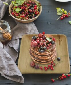 Naturally Chic Palm Leaf Plates Bamboo Plates Disposable 8 Inch Square Party - Wood & Bamboo Like Eco Friendly Compostable and Biodegradable Plates for Weddings and Events - 25 pack 8" Square 17 71fIsh9UxOL 1