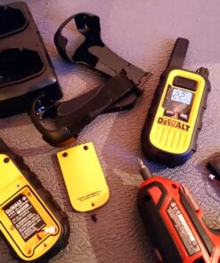 DEWALT DXFRS300 1 Watt Heavy Duty Walkie Talkies - Waterproof, Shock Resistant, Long Range & Rechargeable Two-Way Radio with VOX (2 Pack) 2 Pack 51 71fJIEqfAYL