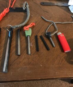 bayite 1/2 Inch X 6 Inch Large Ferro Rods Ferrocerium Rod Drilled Survival Fire Starter Flint Steel with Toggle Lanyard Hole for Camping Emergency 39 71fJITHrj4L