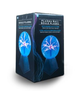 Tradeopia 8 Inch Blue Plasma Ball, Touch and Sound Sensitive, Novelty Lamp, Electric Plasma Ball, Magic Plasma Lamp, Lightning Plasma Ball, Plasma Ball for Decoration, Plasma Globe, Christmas Gift 10 71fJugjatUL