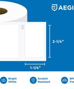 Alternative view of Aegis - Compatible Direct Thermal Labels Replacement for DYMO 30334 (2-1/4" X 1-1/4") Barcode, UPC, FBA - Use with Labelwriter 450, 450 Turbo, 4XL Printers (12 Rolls) 2 1/4" X 1 1/4" - 30334
