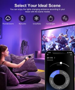 Nexillumi LED Strip Lights 6.56ft TV LED Backlight for 24 Inch-60 Inch TV RGB LED Strip USB Powered, APP Control Sync to Music, Bias Lighting, 5050 RGB for Mirror, PC, Android iOS 41 71fKLiyqbPS