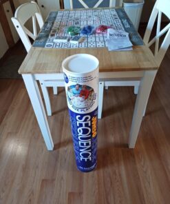 Jax Giant (aka Jumbo) SEQUENCE Game - Tube Edition with Cushioned Mat (27" x 32") Cards and Chips, Package Colors May Vary. Giant (aka Jumbo) tube Standard Packaging 34 71fKMFx HML