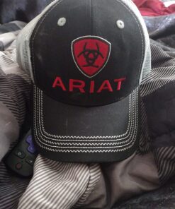 Ariat Men's Black Red Gray Mesh Hat One Size 14 71fLPlDuHCL