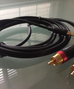 Amazon Basics 3.5mm to 2-Male RCA Adapter Audio Stereo Cable For Speaker, 8 Feet 1-Pack 32 71fM2FAP1nL