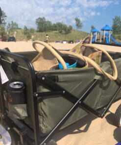 Mac Sports Folding Steel Frame Garden Utility Wagon Cart, Green (for Parts) 40 71fNYZfL1L