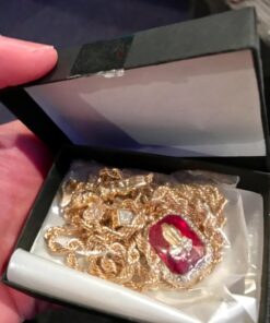 Jewel Town Mens Gold Angel & P Ruby Bundle Set Cz Pendant Hip Hop 24" & 30" Rope Chain D463 26 71fNmD4HUHL 2