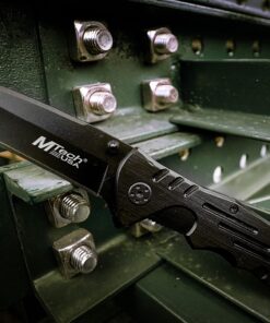 Alternative view of MTECH USA Tactical Folding Knife With 440 Stainless Tanto Blade,Black Black