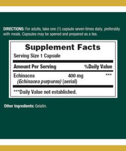 Nature's Bounty Echinacea, Herbal Supplement, Supports Immune Health, 400mg, 100 Capsules 13 71fOLacoD3L
