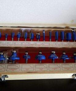 24-Piece Router Bit Set - Wood Routers Kit with 0.25-Inch Shank and Wooden Storage Case - Woodworking Tools for Home Improvements and DIY by Stalwart 24 Piece 16 71fOiJ6tHML