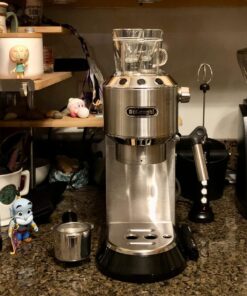 De'Longhi Dedica EC680M, Espresso Machine, Coffee and Cappucino Maker with Milk Frother, Metal / Stainless, Compact Design 6 in Wide, Fit Mug Up to 5 in 23 71fPCtK76YL