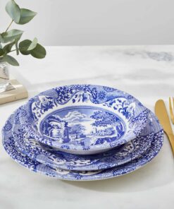 Spode Blue Italian Cereal Bowl | Set of 4 | Oatmeal, Cereal, and Rice Bowl | Made of Earthenware | 6.5-Inches | Dishwasher and Microwave Safe | Made in England 10 71fQDKKakOL