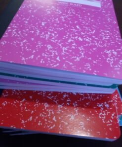 Mead Composition Notebooks, 12 Pack, Wide Ruled Paper, 9-3/4" x 7-1/2", 100 Sheets per Comp Book, Color Will Vary (73389) 33 71fQQH7yWBL