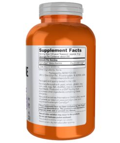 NOW Sports Nutrition, Beta-Alanine Pure Powder 2,000 mg, Muscular Endurance*, 500 Grams 13 71fQRDoihJL