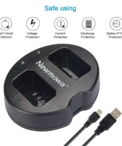 Newmowa Dual USB Charger for Sony NP-FW50 and ZV-E10 Alpha a3000, Alpha a5000, Alpha a6000, A6300,Alpha 7, a7, Alpha 7R, a7R, Alpha 7S, a7S, NEX-3, NEX-3N 11 71fQgAK6DpL