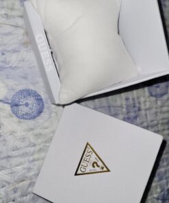 GUESS Women Stainless Steel Quartz Watch with Silicone Strap Blue/Blue/Rose Gold Tone/Blue 31 71fR8dk7smL