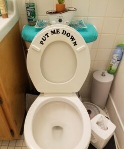 Sticker Connection | Put Me Down Toilet Sticker Vinyl Decal | Funny Kids Potty Training Monster Waterproof, Easy to Clean, Matte Black Finish | 2.5"x6" (Black) 21 71fRfxedTGL