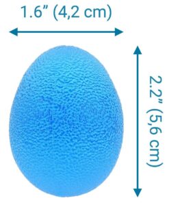 Hand Exercise Balls - Egg Shaped - 3 Squeeze Resistances (Soft, Medium, Firm) - For Hand Training, Physical Therapy, Injury Rehabilitation Soft, Medium, Firm Set of 3 Hand Exercise Eggs 12 71fS D Q9LL