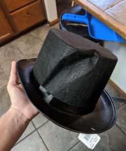 Classic Black Top Hat Perfect for Halloween Costumes, Magician, Steampunk, and Iconic Character Outfits like Stevie Nicks, Mad Hatter, Michael Jackson, and Willy Wonka 21 71fS YuNXDL