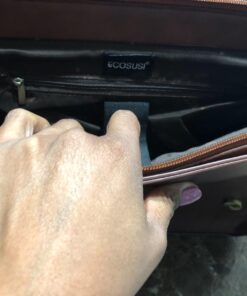 ECOSUSI Women's Briefcase Vegan Leather Laptop Bag for Work Shoulder Computer Satchel Bag with Detachable Bow 14 inch Coffee 55 71fSU6gliEL