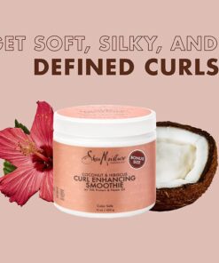 Shea Moisture Curly Hair Products, Coconut & Hibiscus Curl Enhancing Smoothie with Shea Butter, Sulfate Free, Paraben Free Hair Cream for Anti-Frizz, Moisture & Shine, Family Size, 16 Fl Oz 16 Ounce (Pack of 1) 20 71fSneL54tL 1