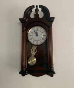 Pendulum Wall Clock Battery Operated - Hanging Grandfather Wall Clock with Pendulum - Quiet, Wood Pendulum Clock - Wooden Pendulum Wall Clock for Living Room Decor, Office & Home Décor Gift 23.5x9 Dark Wood 38 71fTqjcQA9L 1