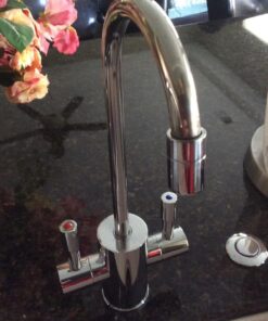 Ready Hot 41-RH-200-F560-CH Instant Hot Water Dispenser System, 2.5 Quarts, Manual Dial Dual Lever Hot and Cold Water Faucet Polished Chrome Manual Hot & Cold 31 71fUF38m1RL