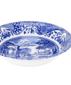 Spode Blue Italian Cereal Bowl | Set of 4 | Oatmeal, Cereal, and Rice Bowl | Made of Earthenware | 6.5-Inches | Dishwasher and Microwave Safe | Made in England 12 71fUNYHf82L