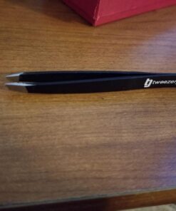 Tweezer Guru Tweezers for Women - Slant Pointed Precision Tweezers for Eyebrows & Ingrown Hair Removal - Blackhead and Splinter Tweezer with Sharp Needle Nose Point for Plucking (Black) 1 Count (Slant) Black 38 71fUOVGyAjL